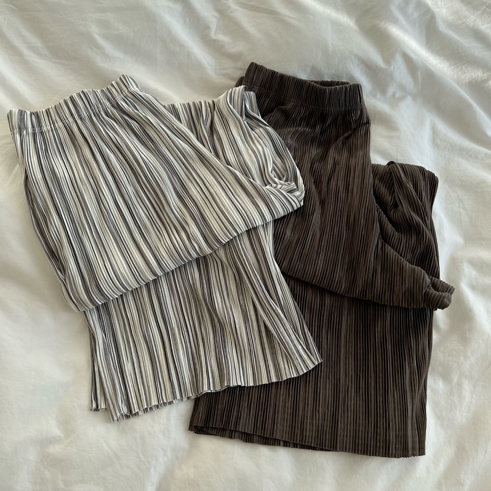 Topshop Plated pants - White